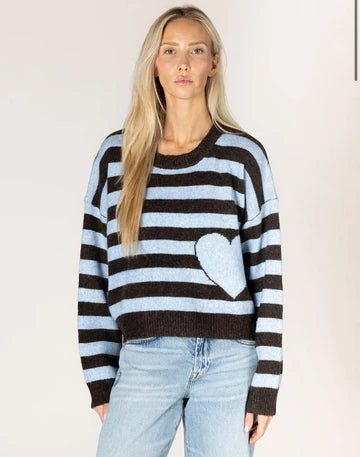 Sweater Jessie Heart Stripe