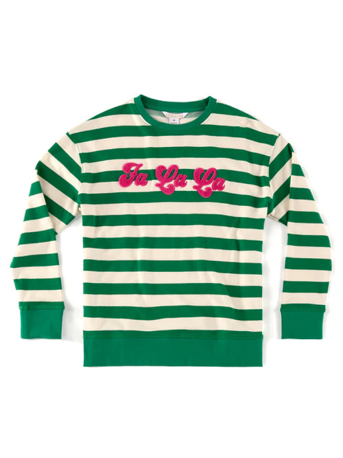 Sweatshirt Fa La La Stripe