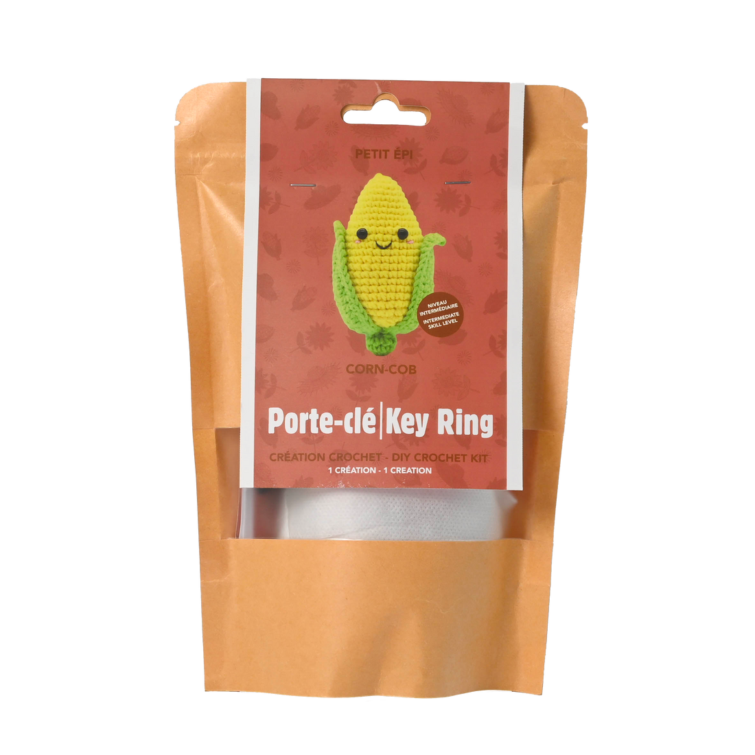 DIY Crochet Kit Corn Keychain