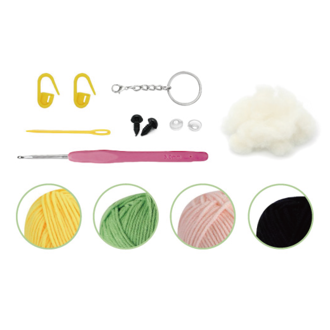 DIY Crochet Kit Corn Keychain
