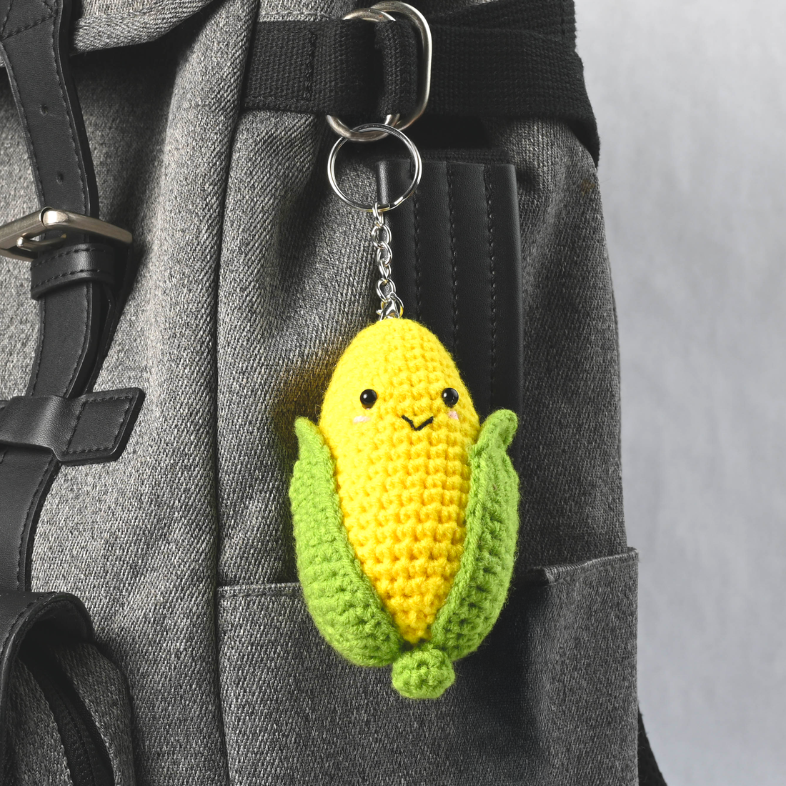DIY Crochet Kit Corn Keychain
