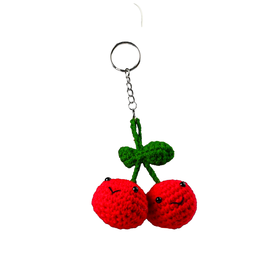 DIY Crochet Kit Cherries Keychain