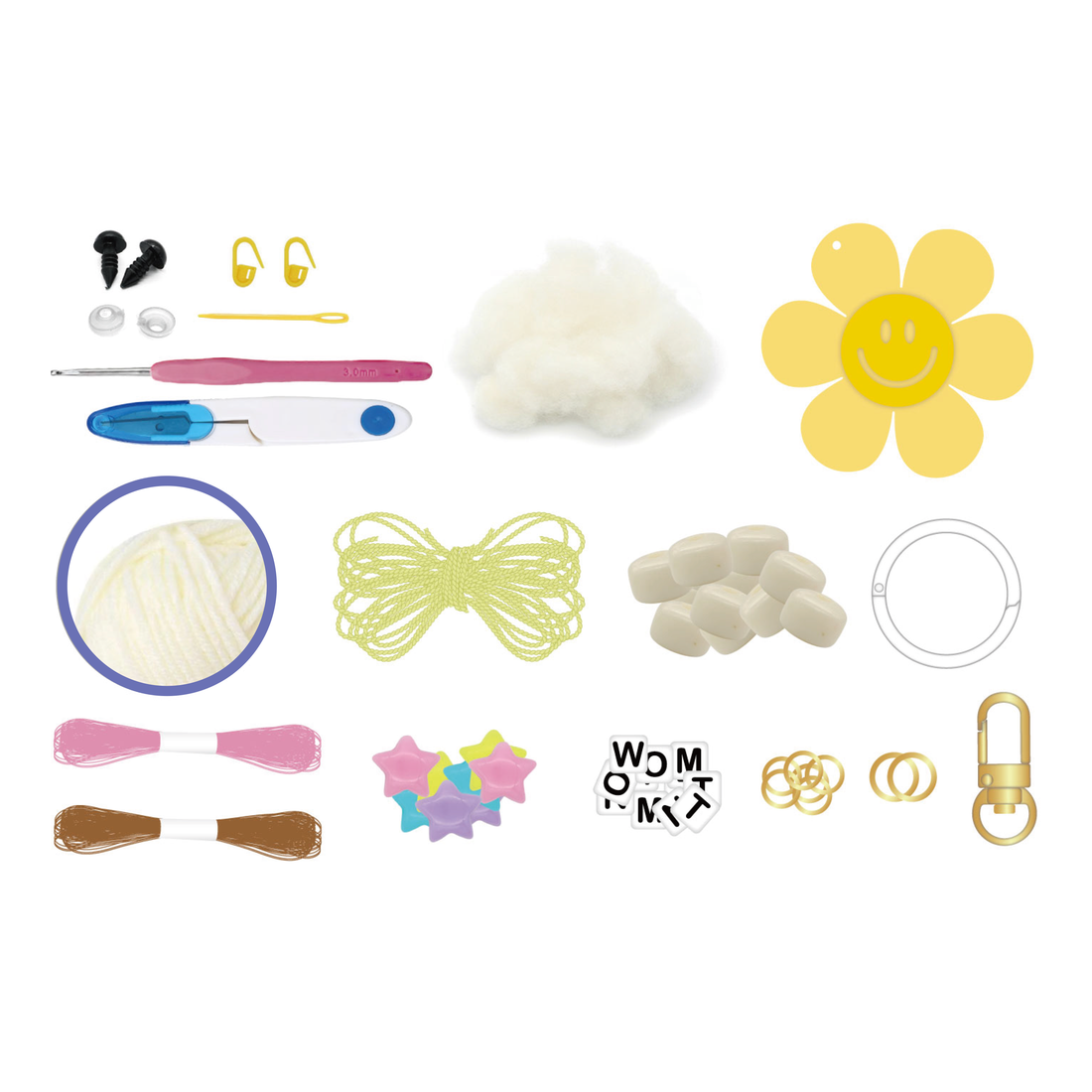 DIY Crochet Kit Bunny Keychain