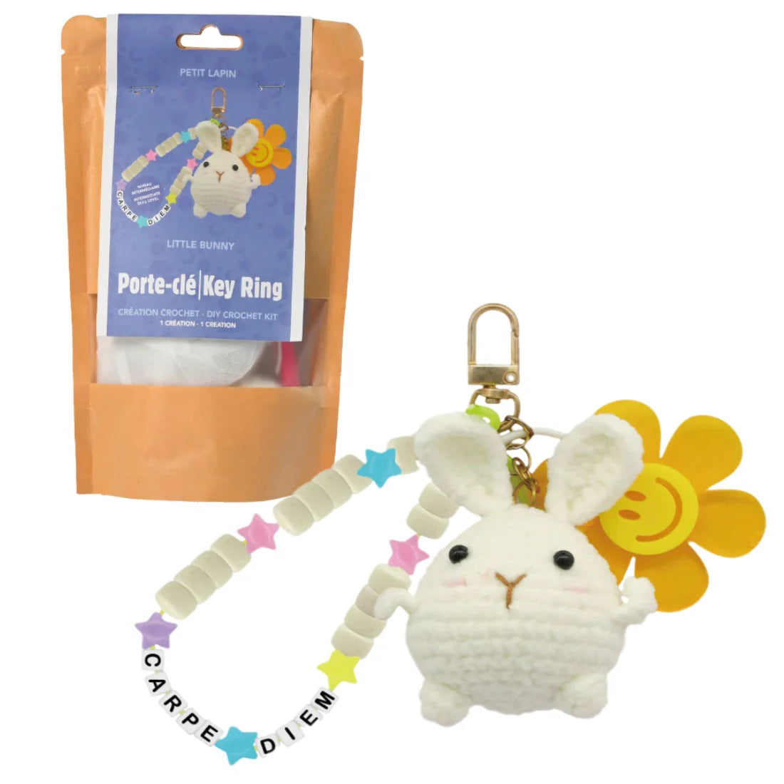DIY Crochet Kit Bunny Keychain