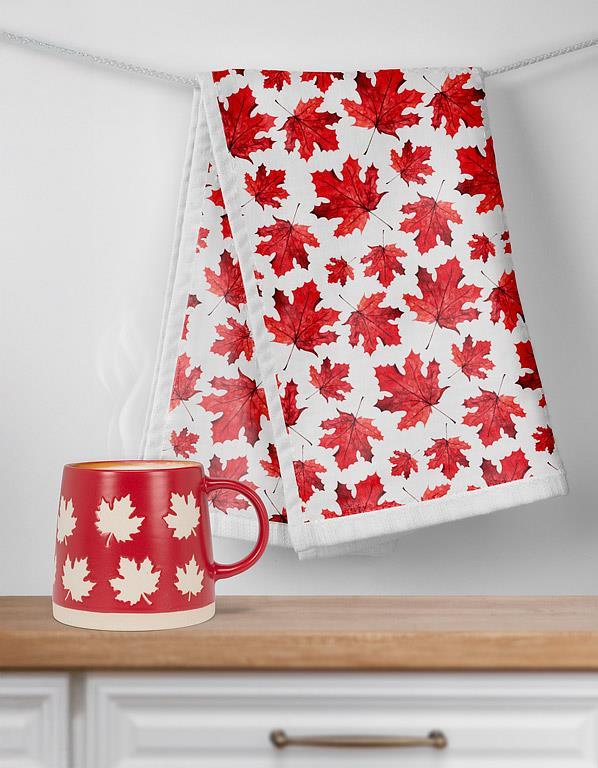 Mug Maple Leaves Wide Base