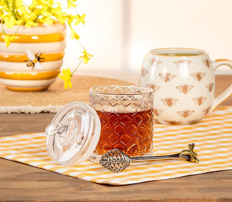 Honeycomb Jar w/Lid