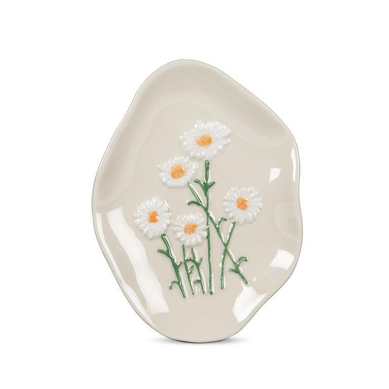 Dish Wht Flower