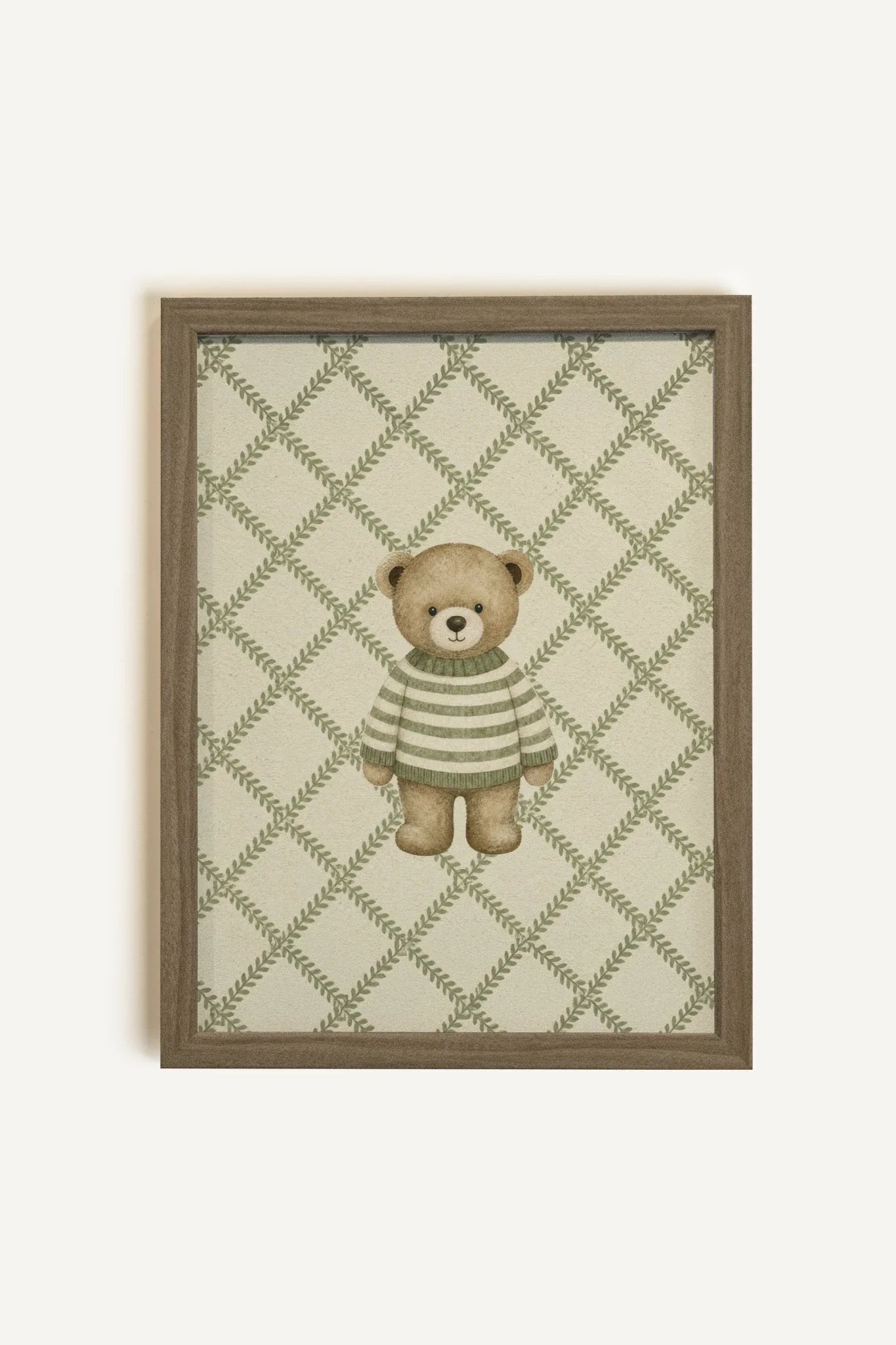 Knitted Teddy Bear 12x16