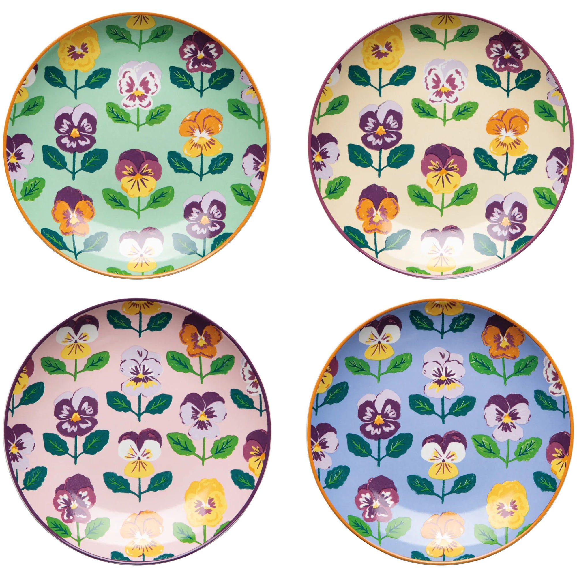 Plates Appie Pansy S/4