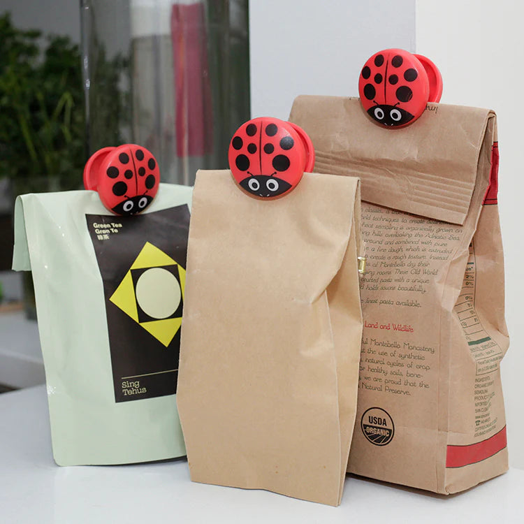Bag Clips Ladybug S/6