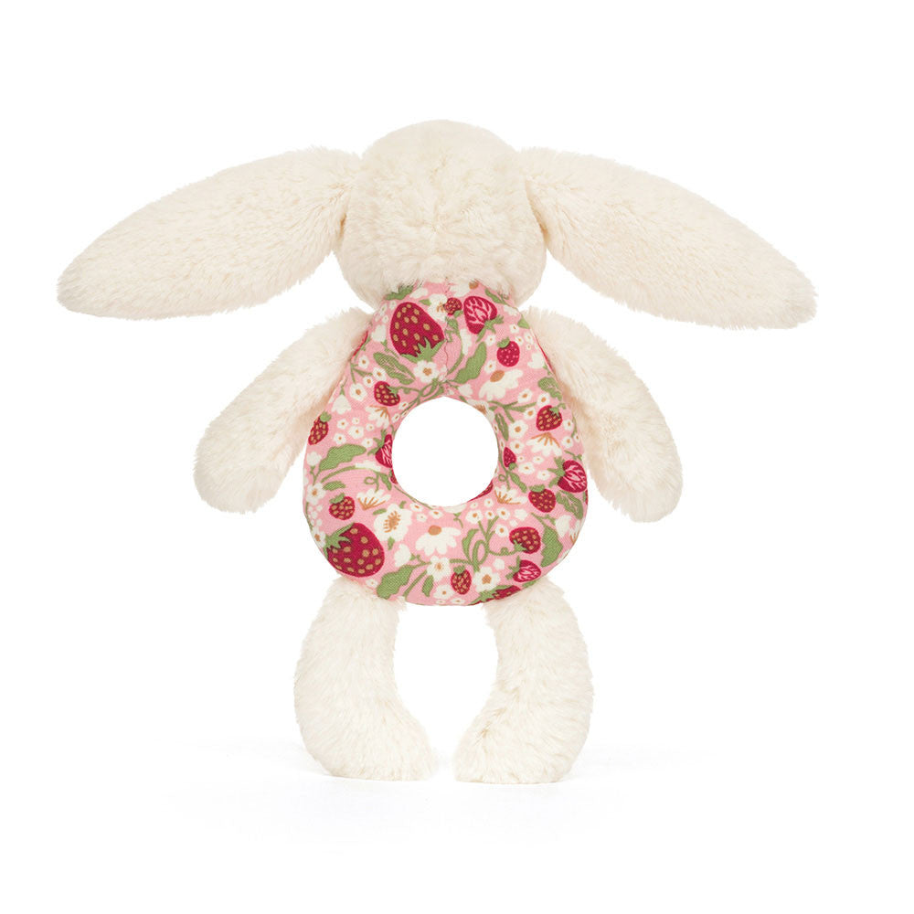 Jellycat Blossom Cream Bunny Berry Ring Rattle