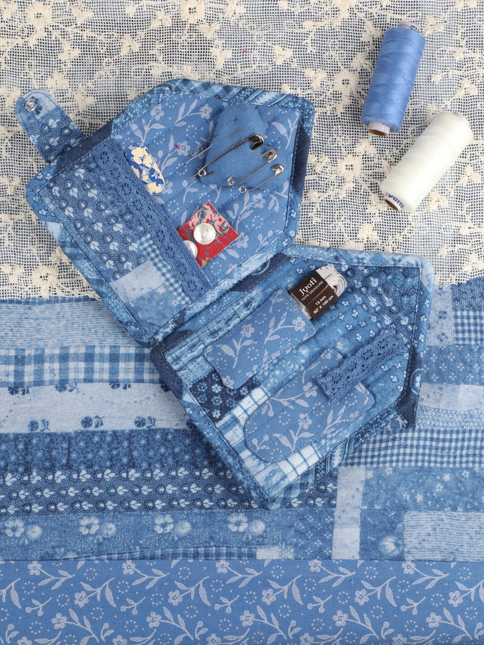 Sewing Kit Cottage Blue