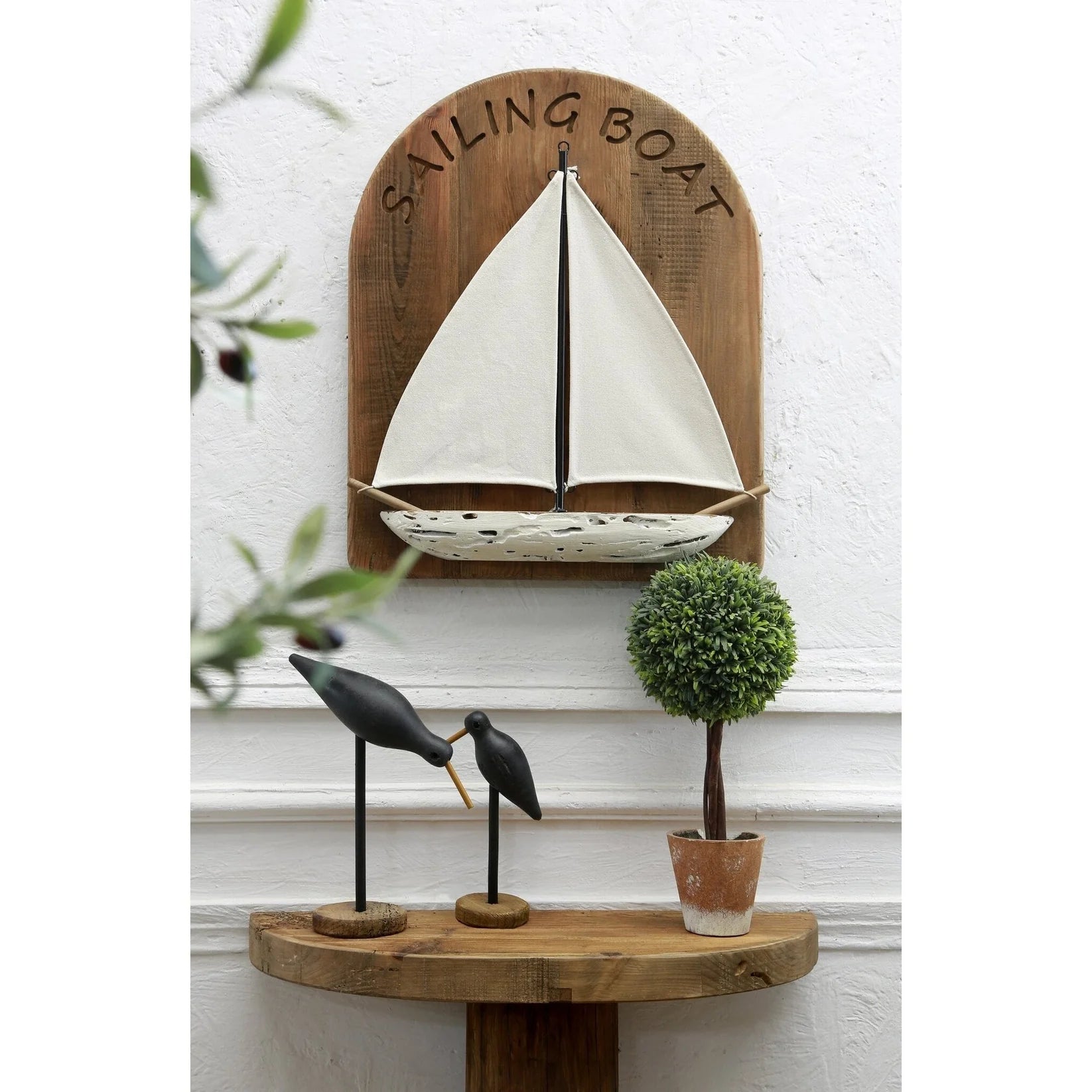 Sailing Boat Reclaimed Wooden Wall