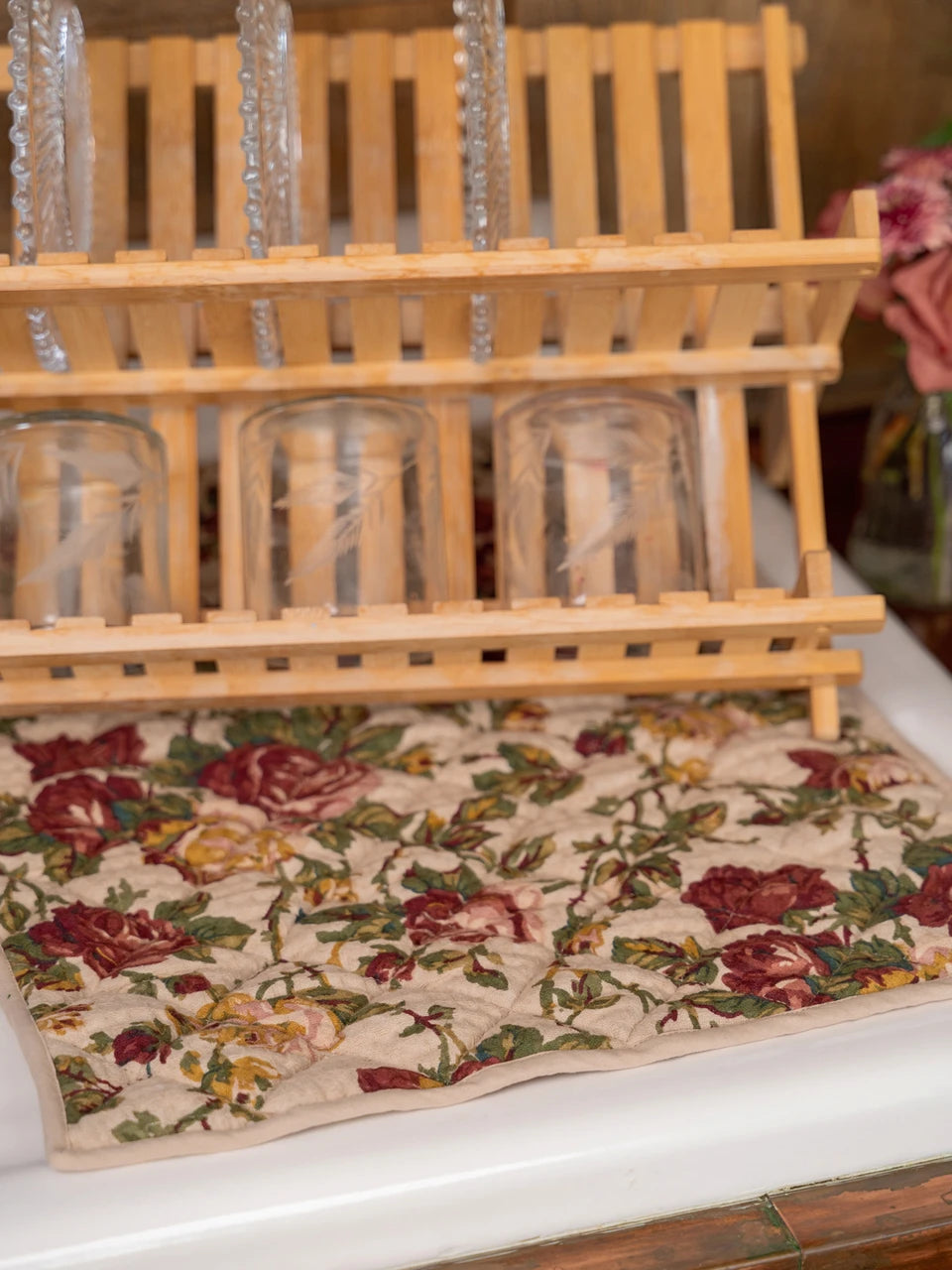 Drying Mat Winter Rose