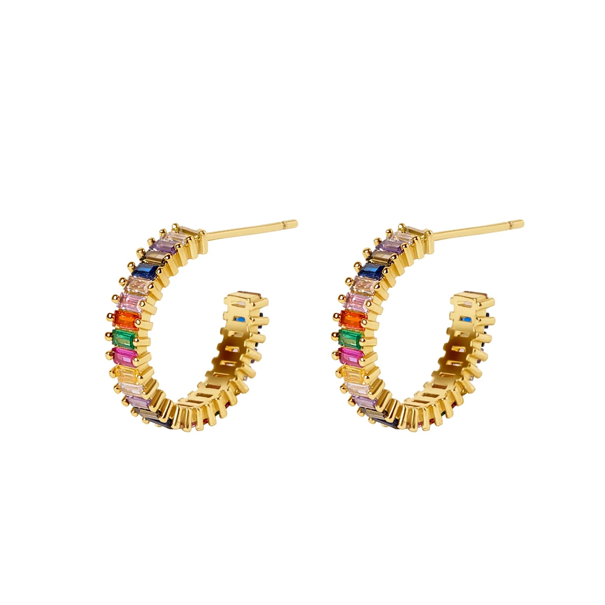 Hoop Rainbow Multi Colour Stone
