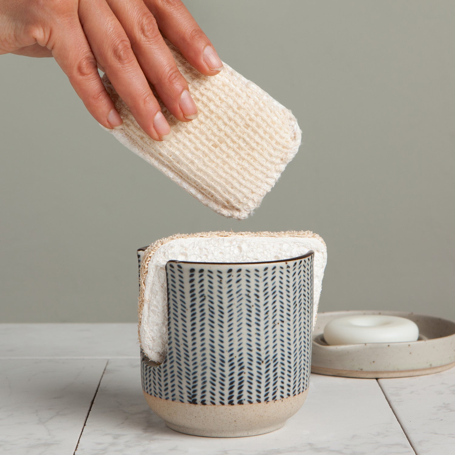 Sponge Holder Herringbone