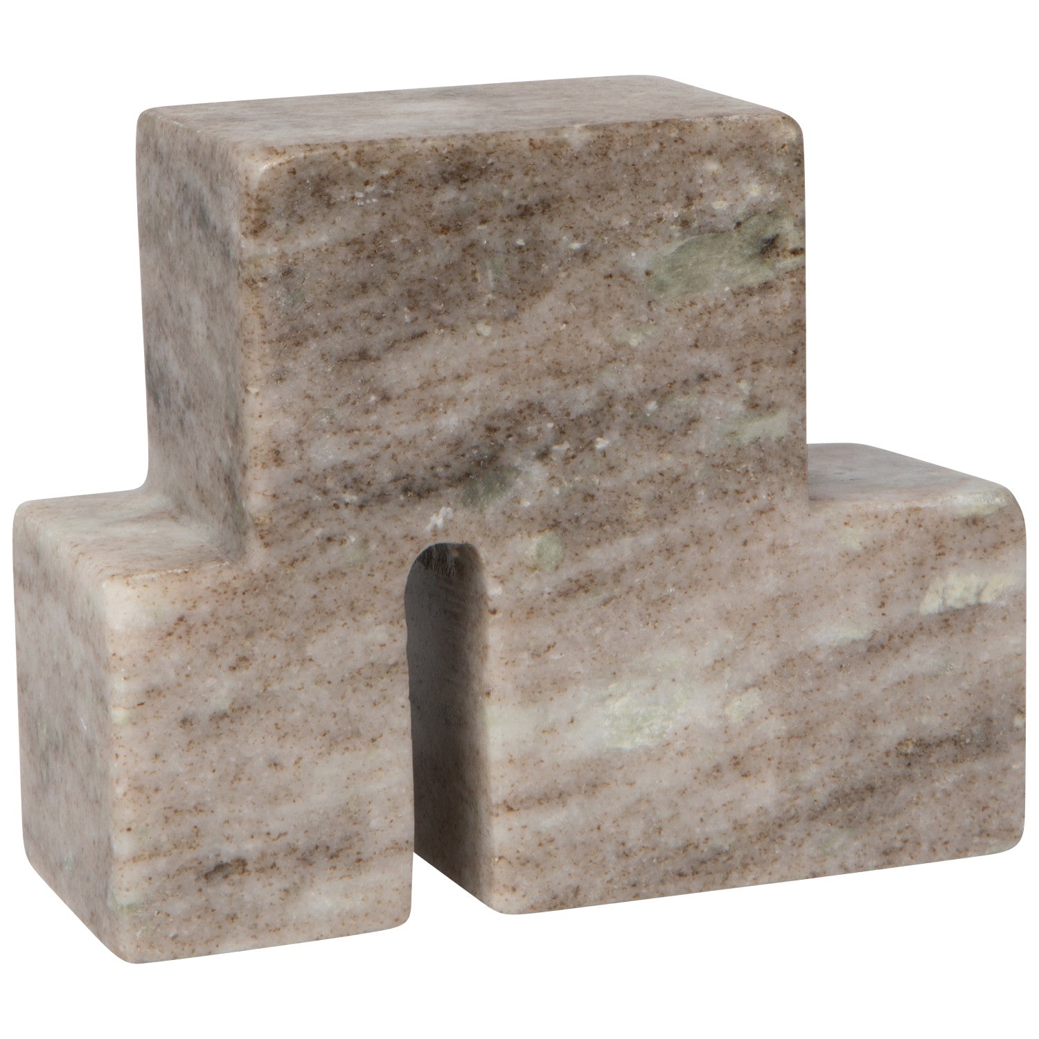 Bookend Marble Beige Block
