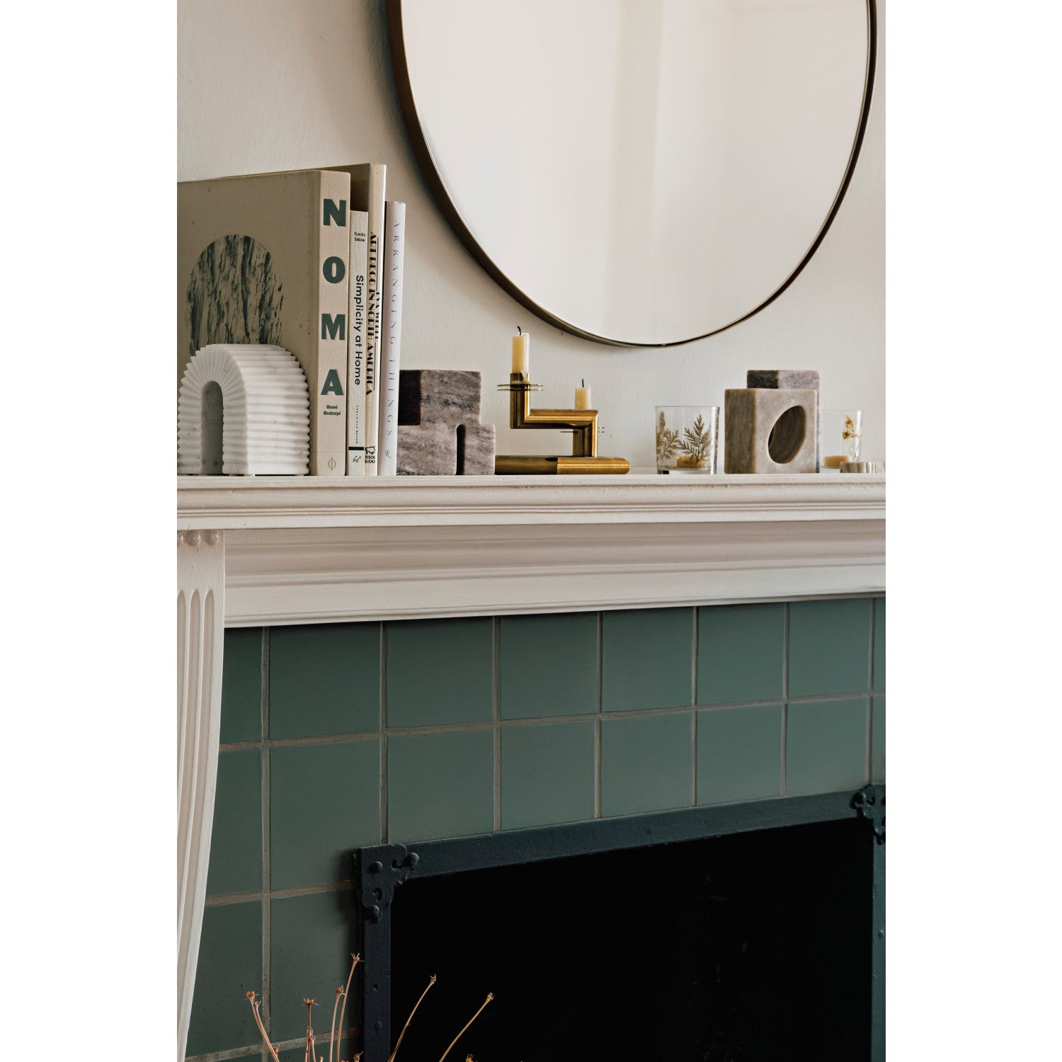 Bookend Marble Beige Block