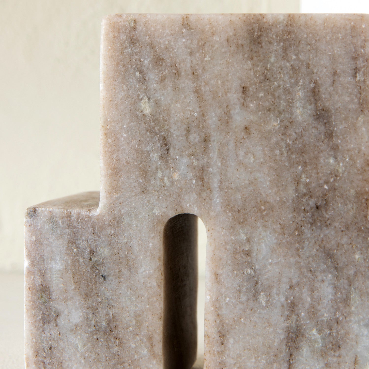 Bookend Marble Beige Block