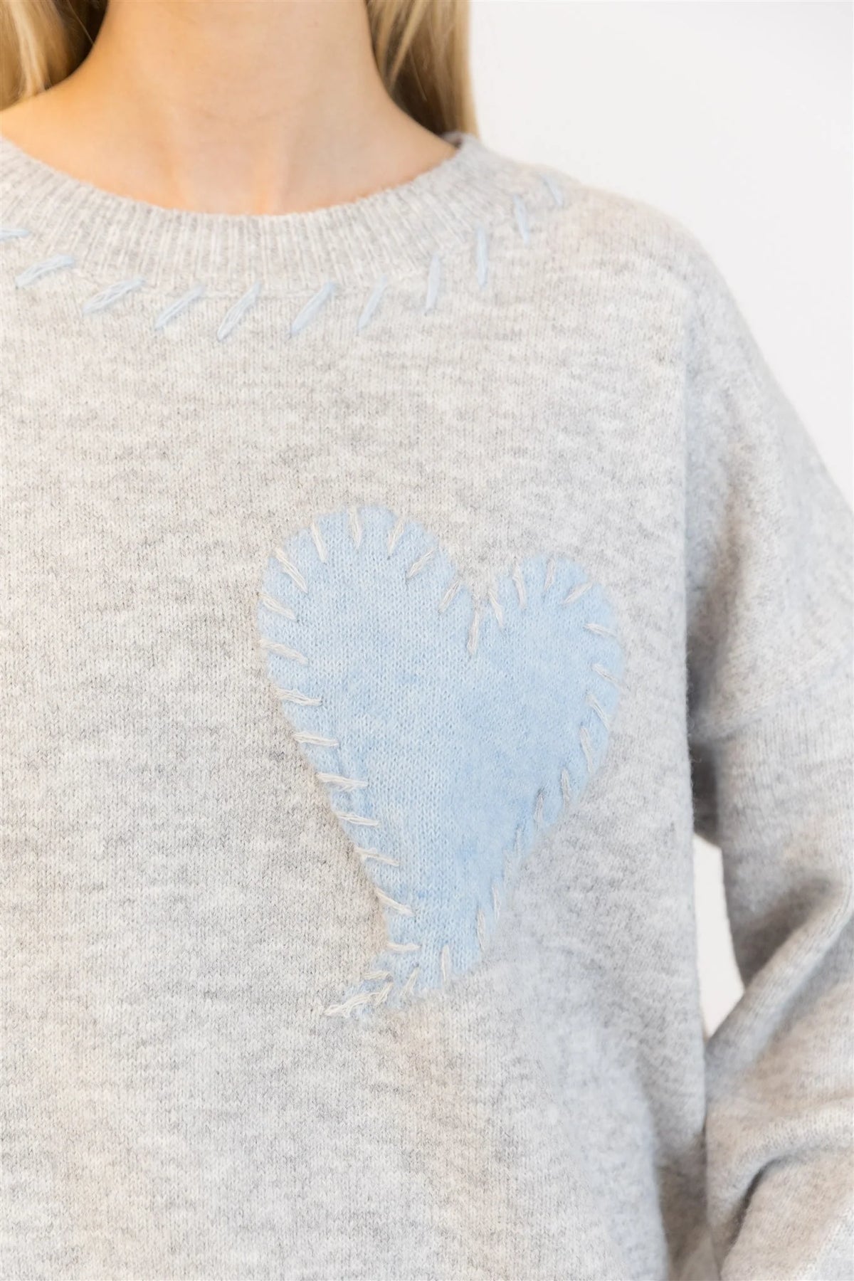 Sweater w/Heart Patch