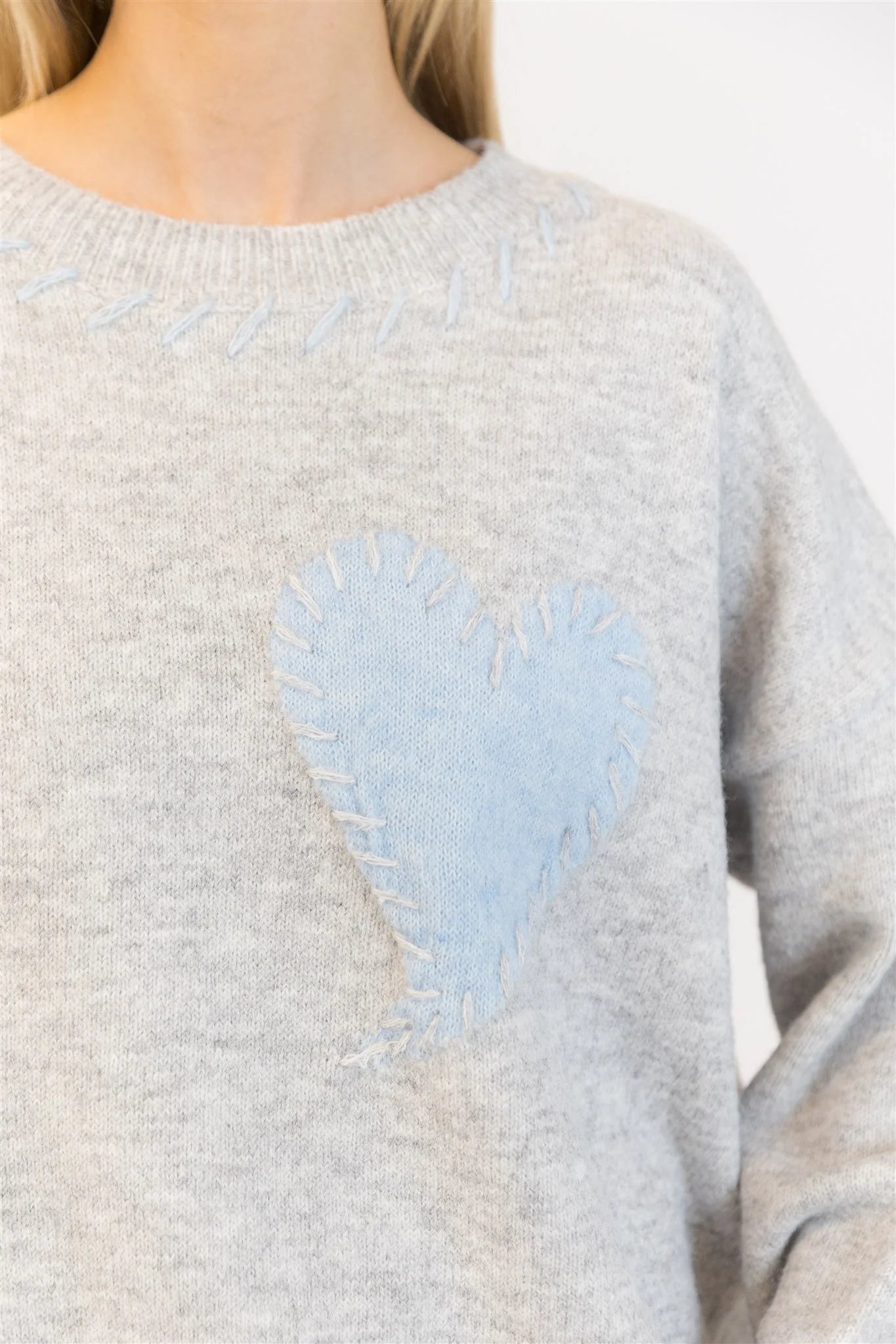 Sweater w/Heart Patch