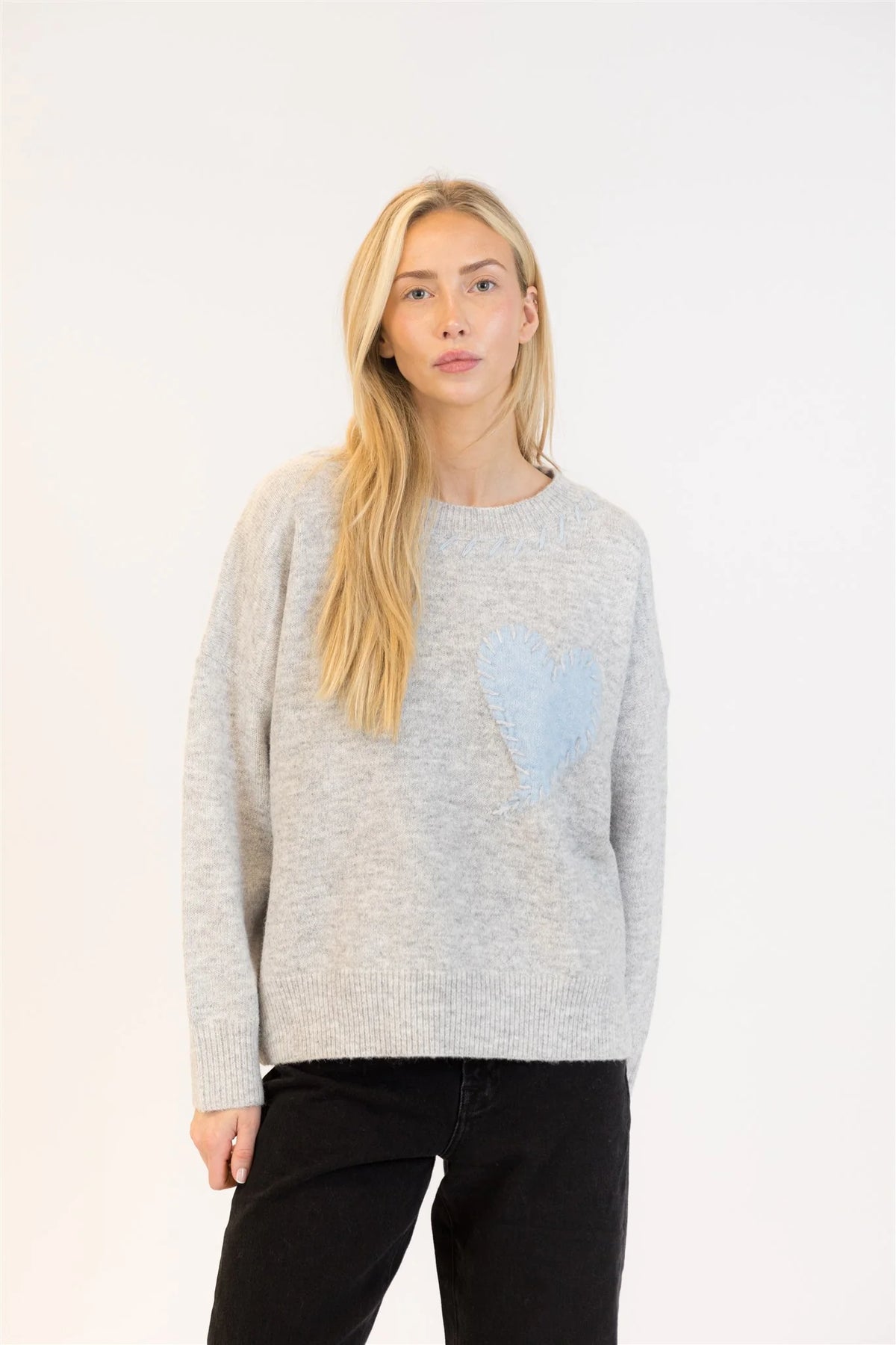 Sweater w/Heart Patch