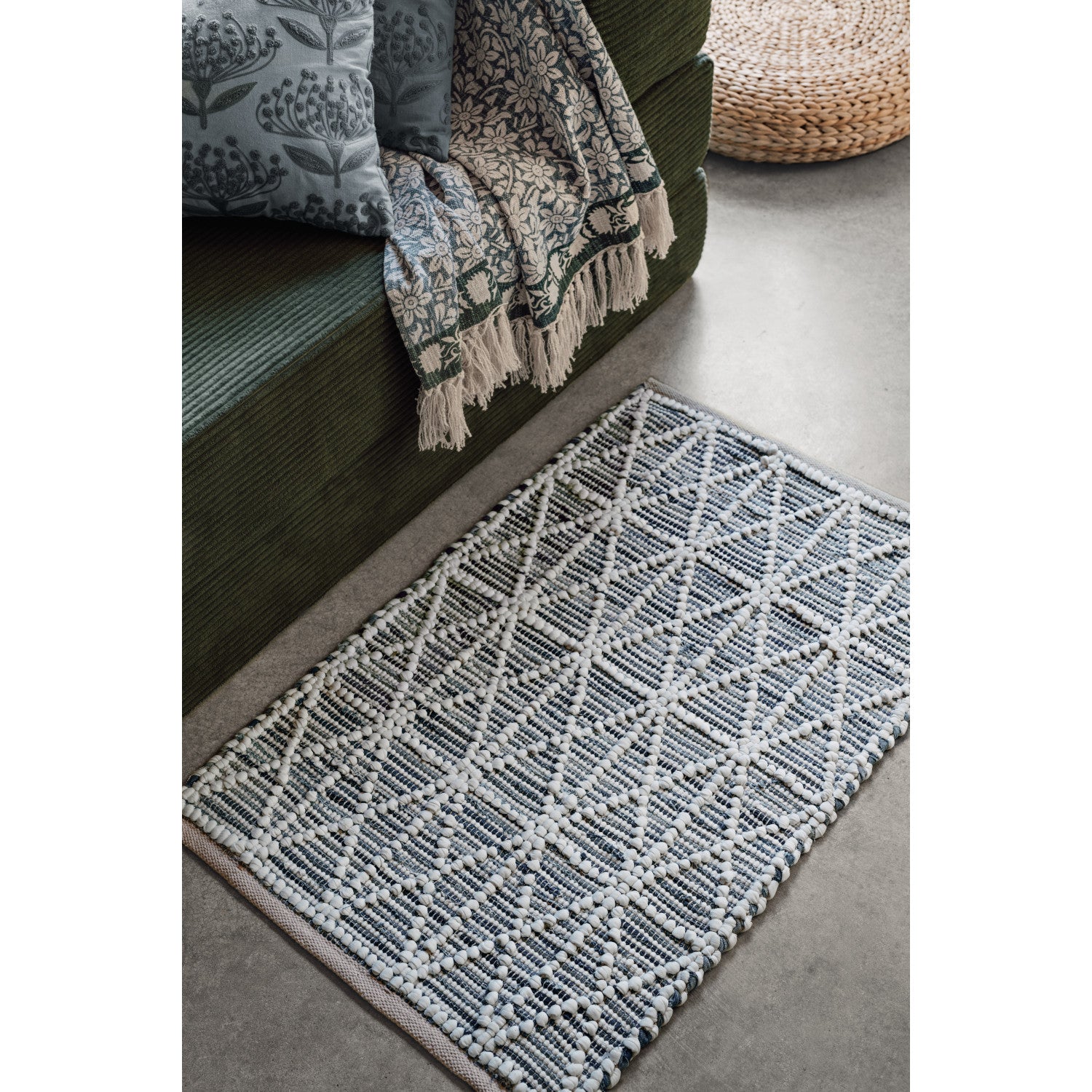 Rug Chindi Denim Hexa