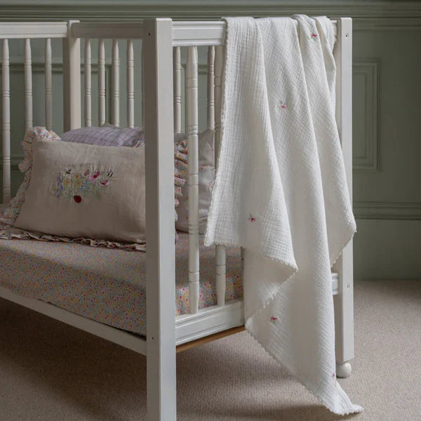 Embroidered Muslin Blanket