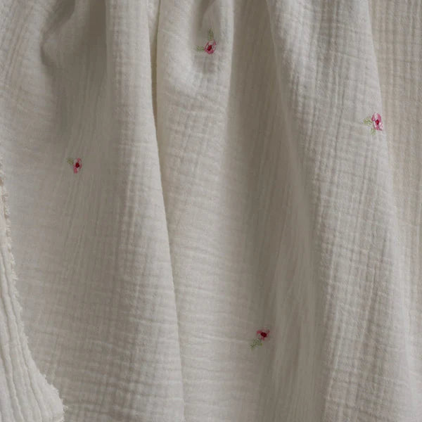 Embroidered Muslin Blanket