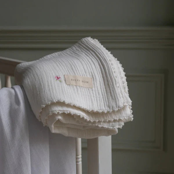 Embroidered Muslin Blanket