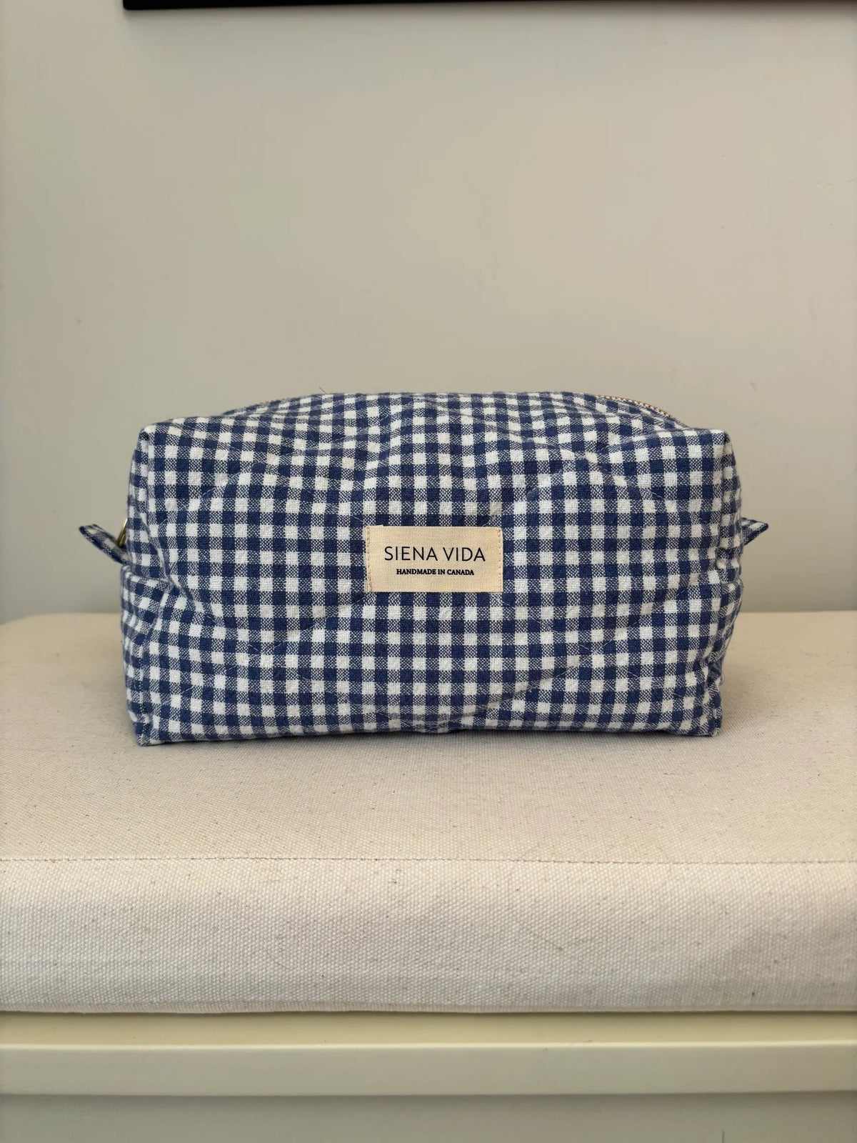 Pouch Navy Gingham