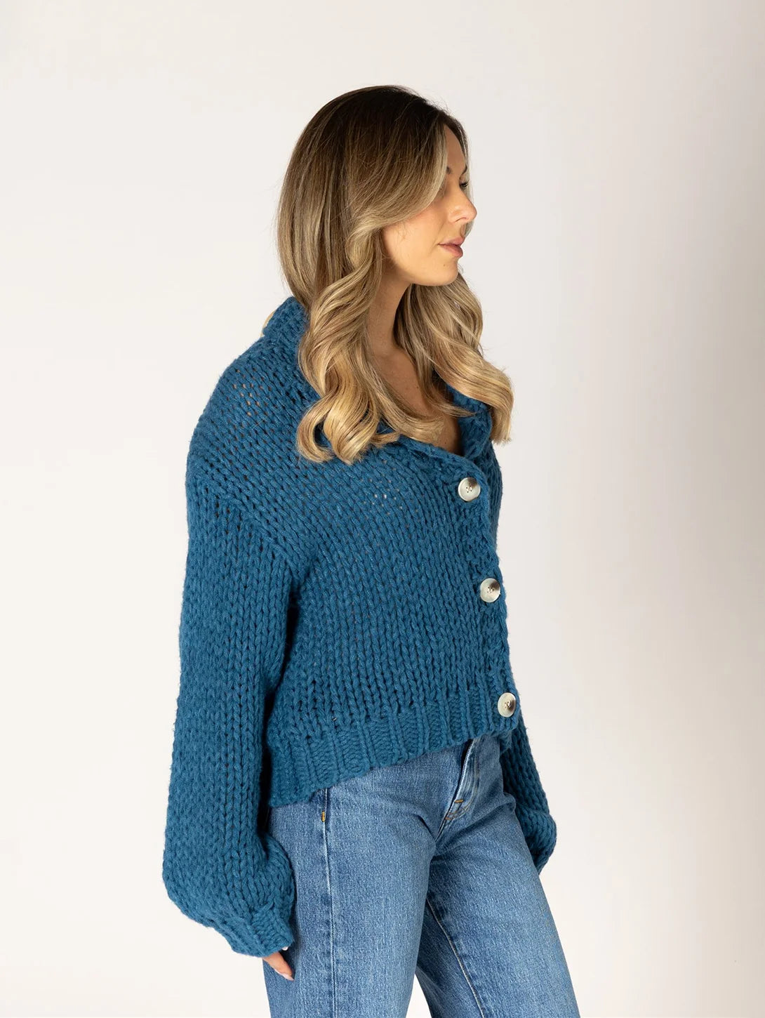Cardigan Hand Knit Lillian Heart
