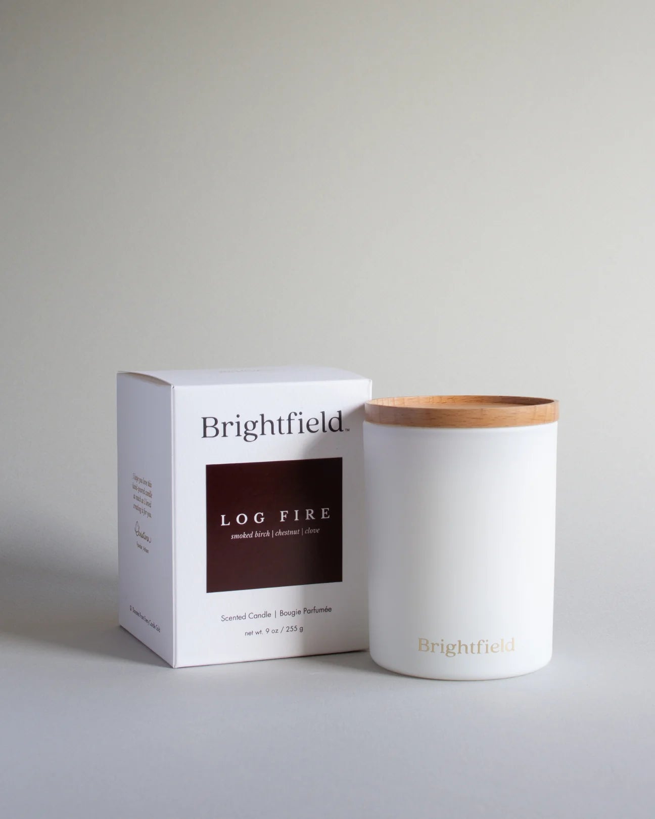 Log Fire Candle Bright