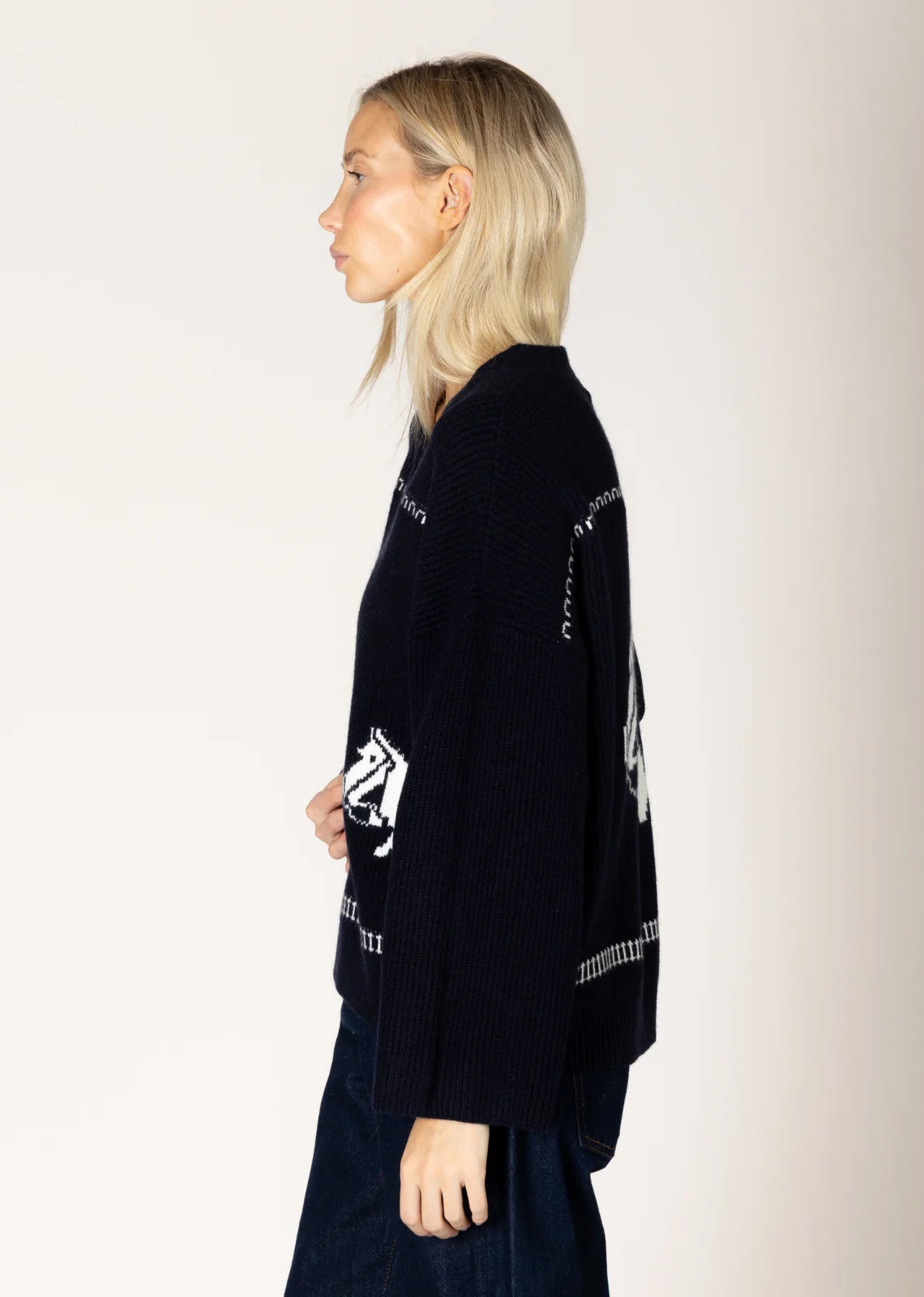 Cardigan Horse Print