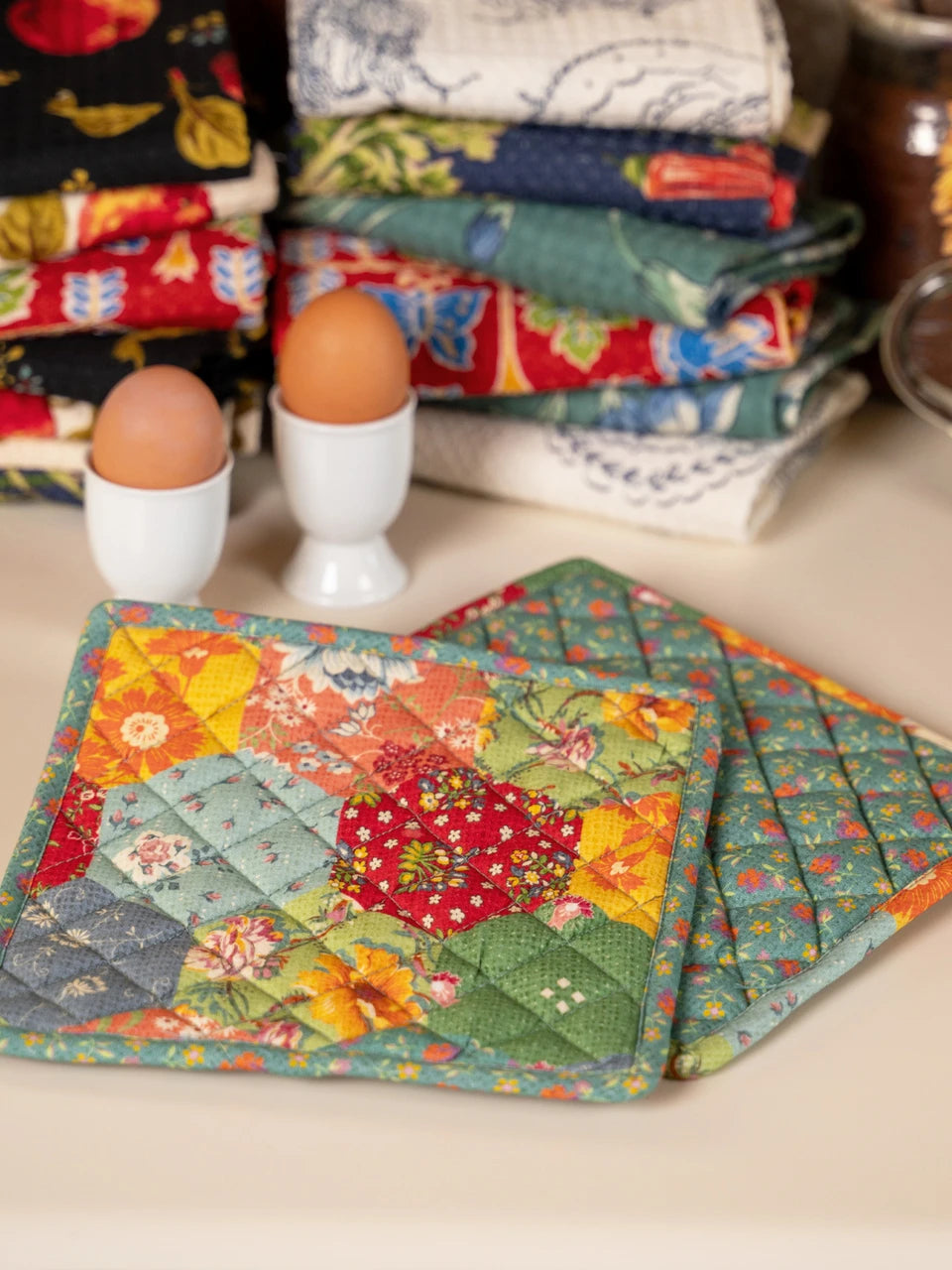 Pot Holder S/2 Country Fair