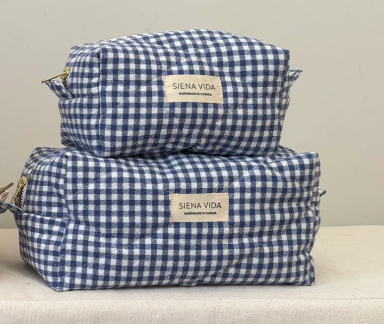 Pouch Denim Gingham