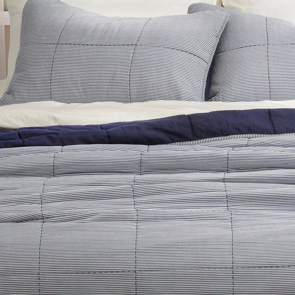 Quilt Tagliatelle Blue Queen w/Shams