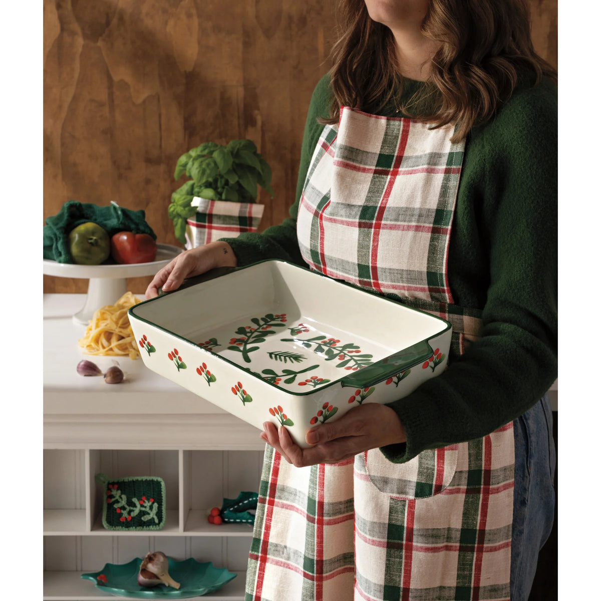 Apron Noel Plaid