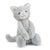 Cuddly and soft grey Jellycat Kitty on a white background
