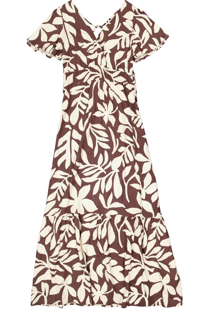 Dress Tropical Brown Long