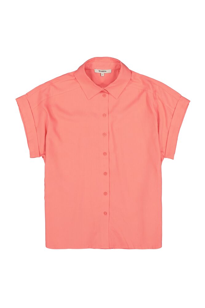 Shirt Linen Coral short sleeve