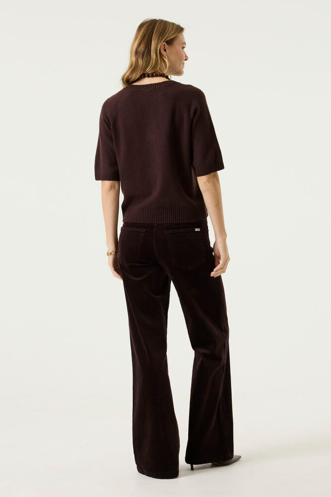Sweater Brown V Neck
